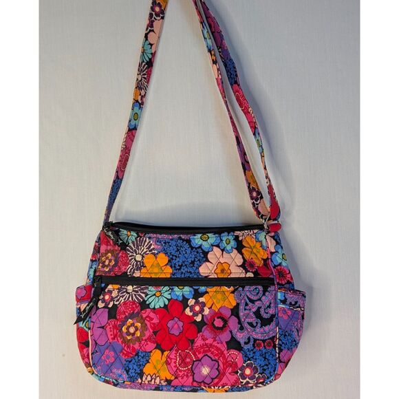 Vera Bradley Handbags - Vera Bradley On The Go Crossbody Bag Retired Floral Fiesta Shoulder Purse